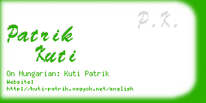 patrik kuti business card